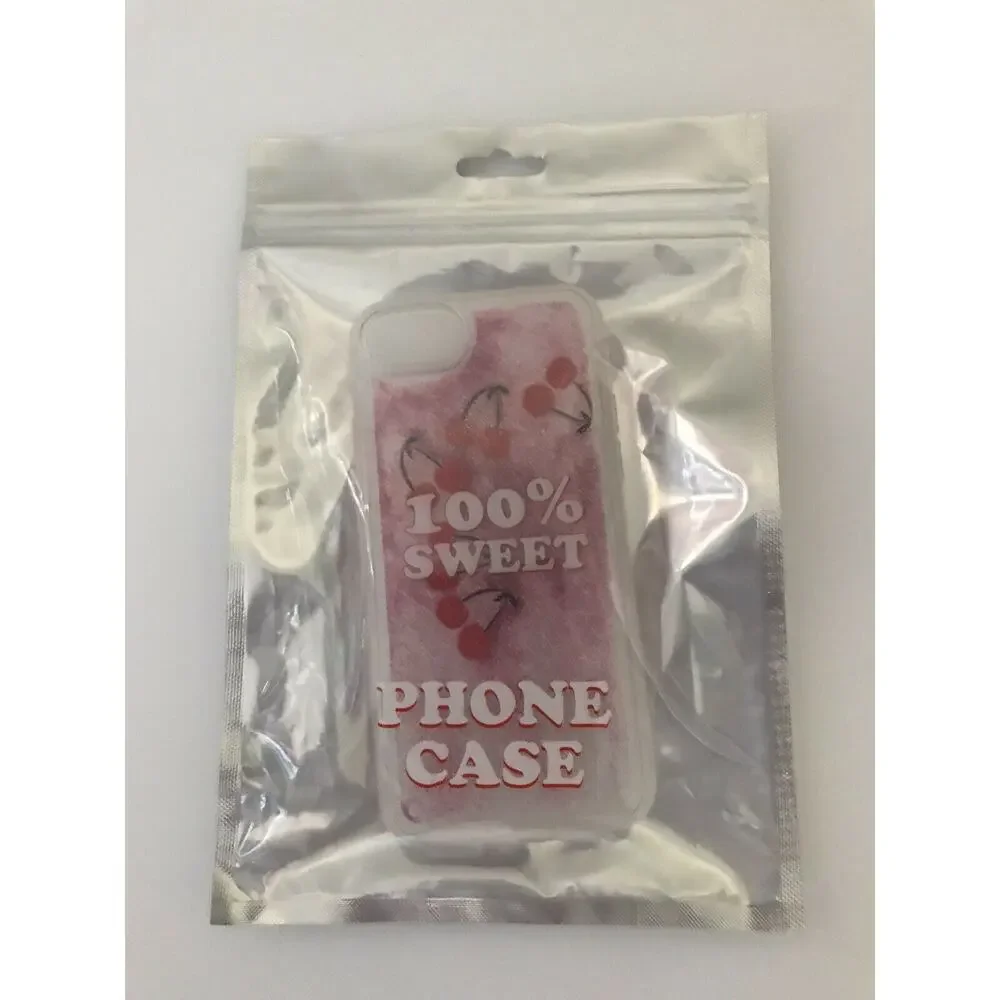 Clear Glittery Liquid Cherries 100% Sweet iPhone Case iPhone 6, 7, 8, 9, 10, 11